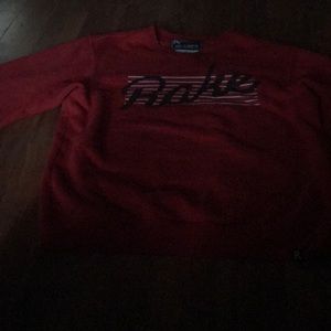 Red routine baseball sweater